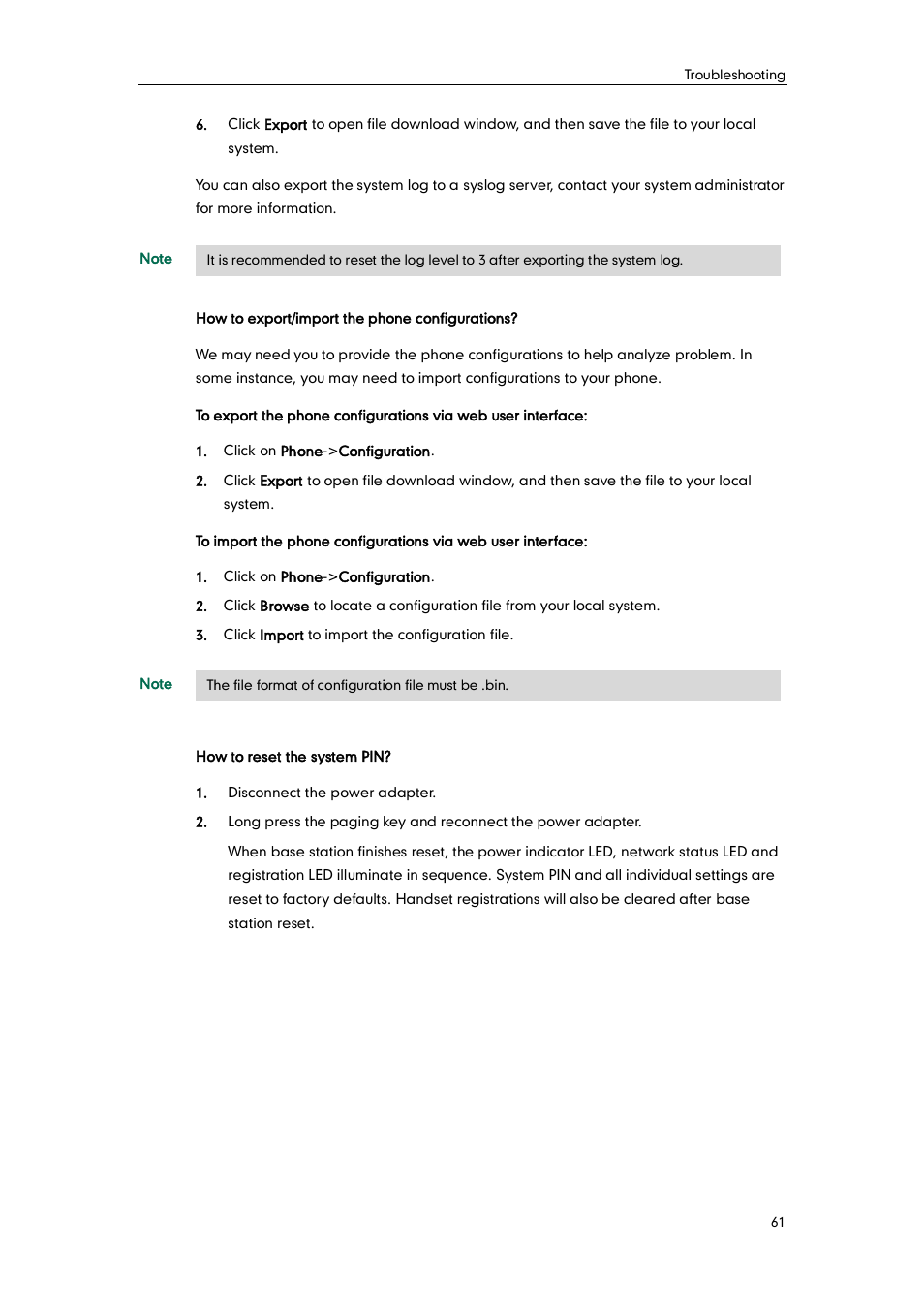 Yealink W52P User Manual | Page 73 / 84