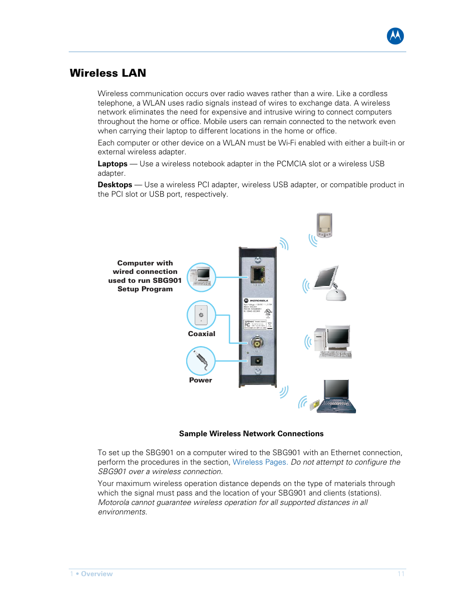 Wireless lan | Motorola SURFboard SBG901 User Manual | Page 12 / 86