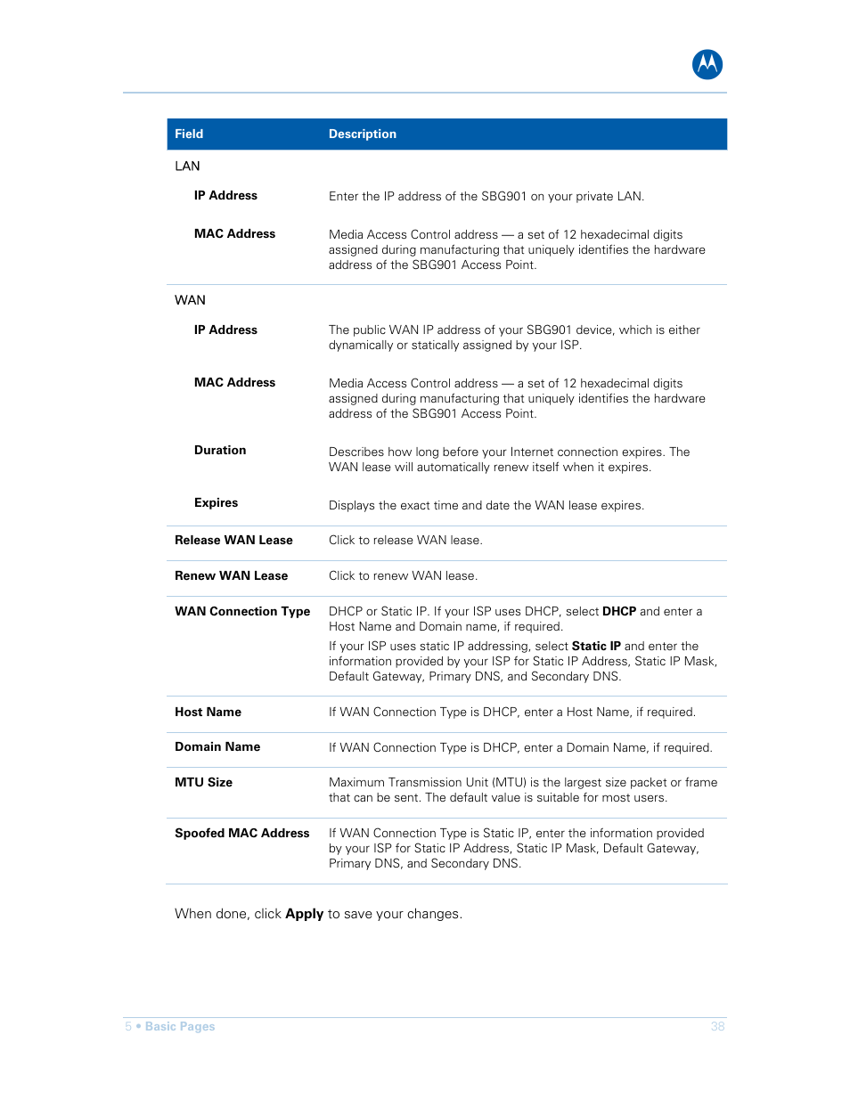 Motorola SURFboard SBG901 User Manual | Page 39 / 86
