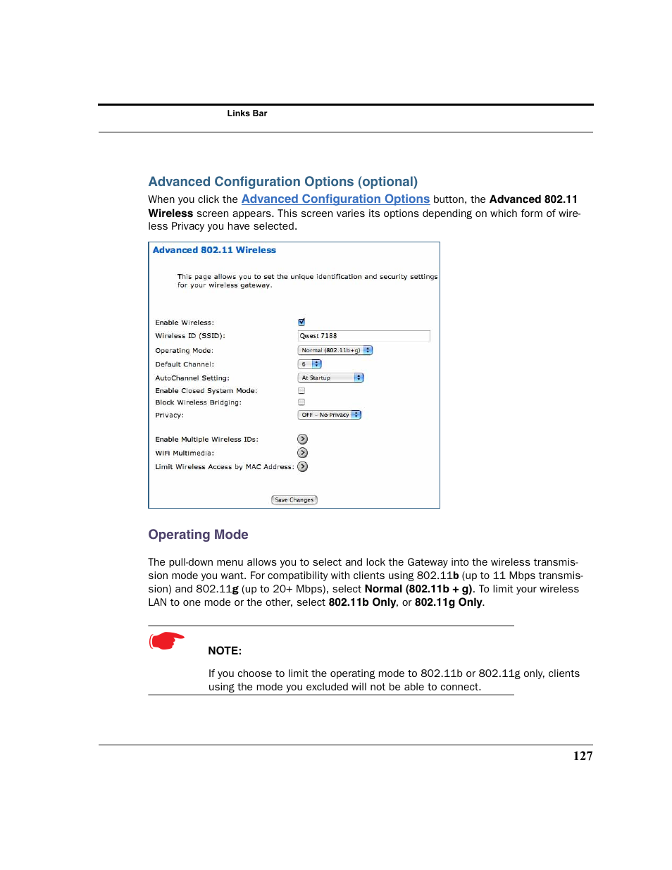 Advanced configuration options (optional) | Motorola 3347 User Manual | Page 127 / 351