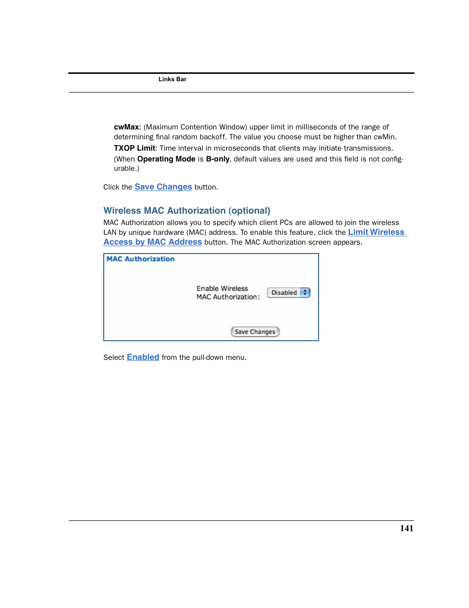 Wireless mac authorization (optional) | Motorola 3347 User Manual | Page 141 / 351