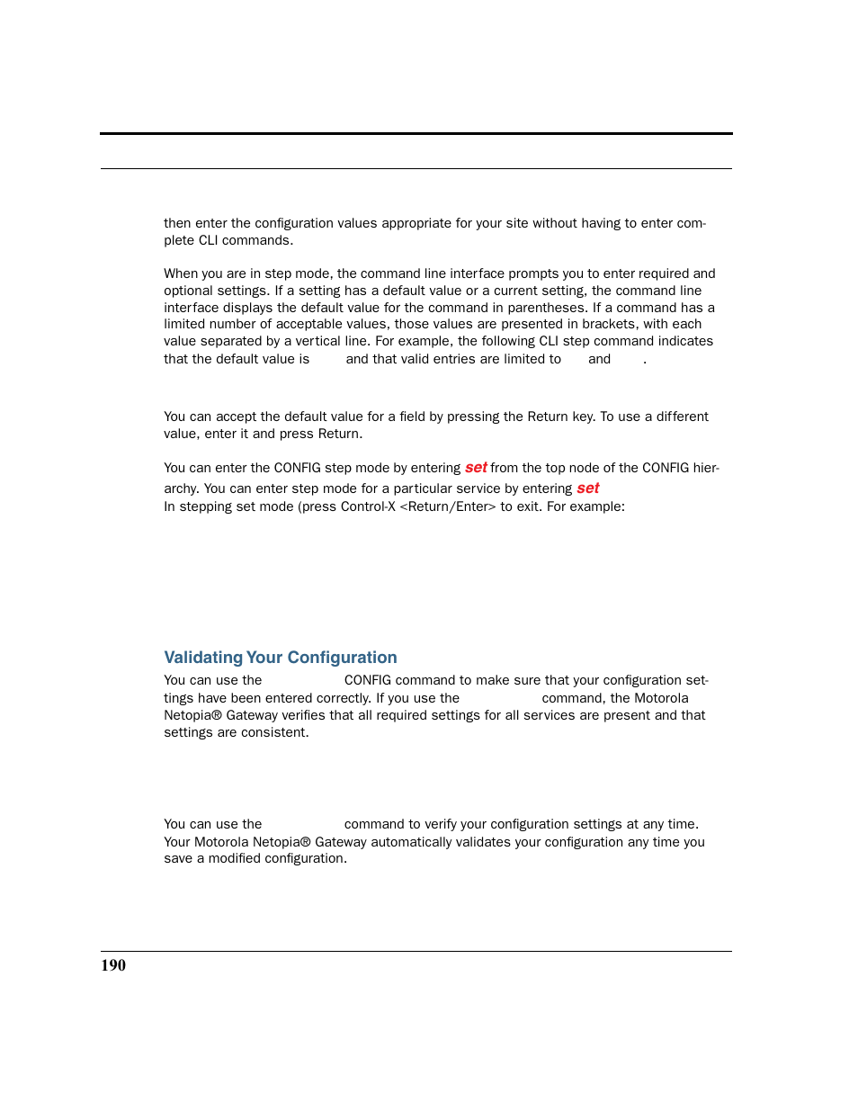 Validating your configuration | Motorola 3347 User Manual | Page 190 / 351