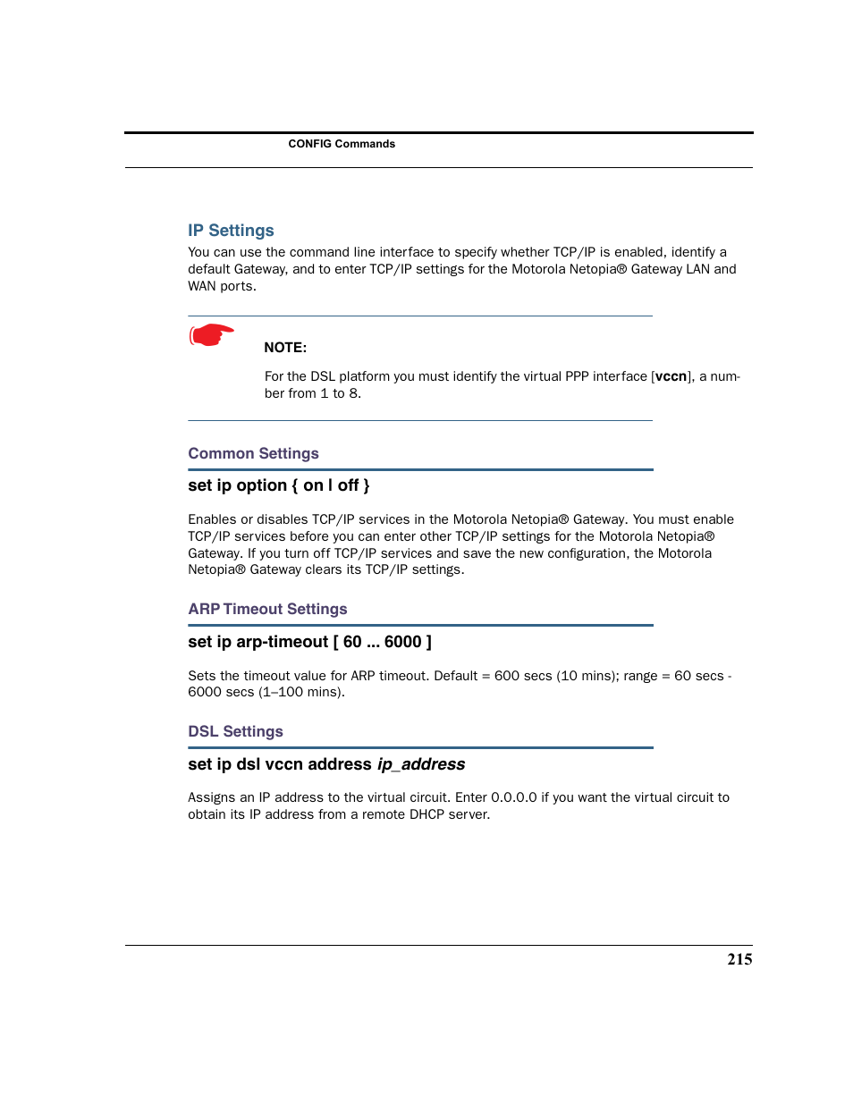 Ip settings | Motorola 3347 User Manual | Page 215 / 351