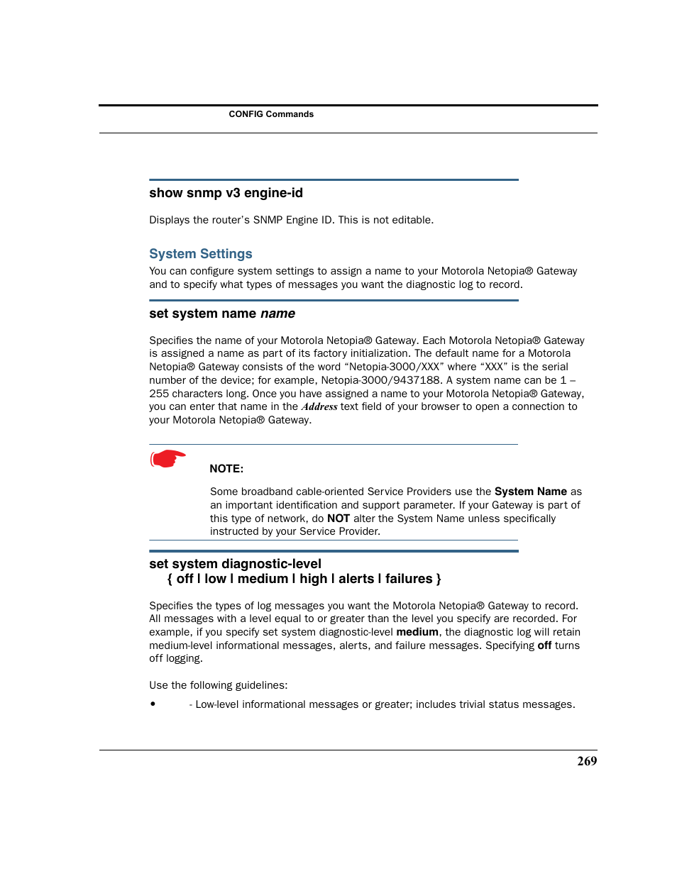 System settings | Motorola 3347 User Manual | Page 269 / 351