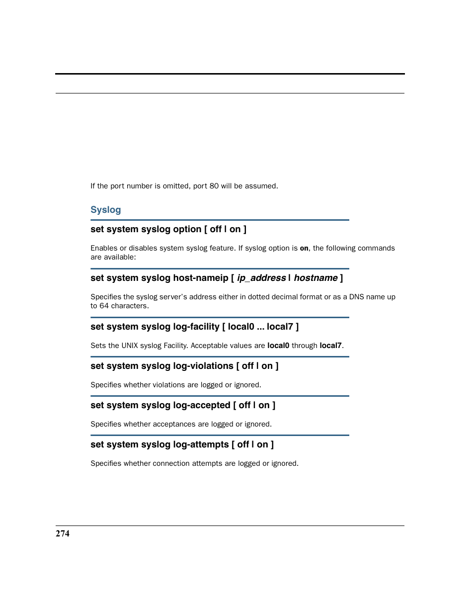 Syslog | Motorola 3347 User Manual | Page 274 / 351