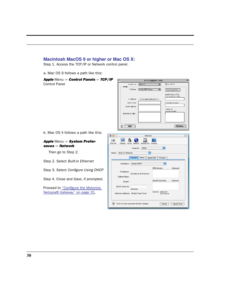 Macintosh macos 9 or higher or mac os x | Motorola 3347 User Manual | Page 30 / 351