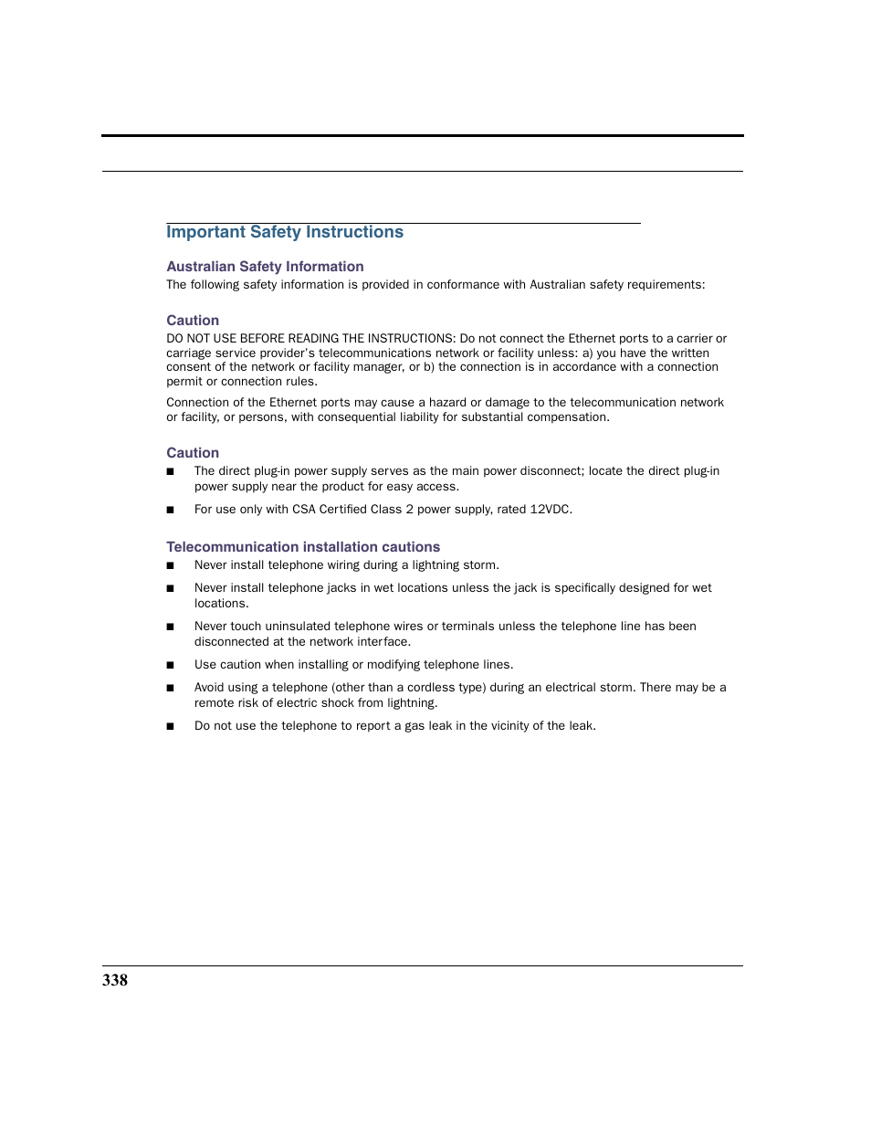 Important safety instructions, 338 important safety instructions | Motorola 3347 User Manual | Page 338 / 351