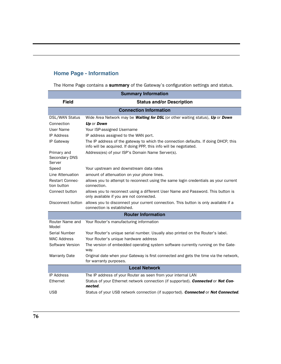 76 home page - information | Motorola 3347 User Manual | Page 76 / 351