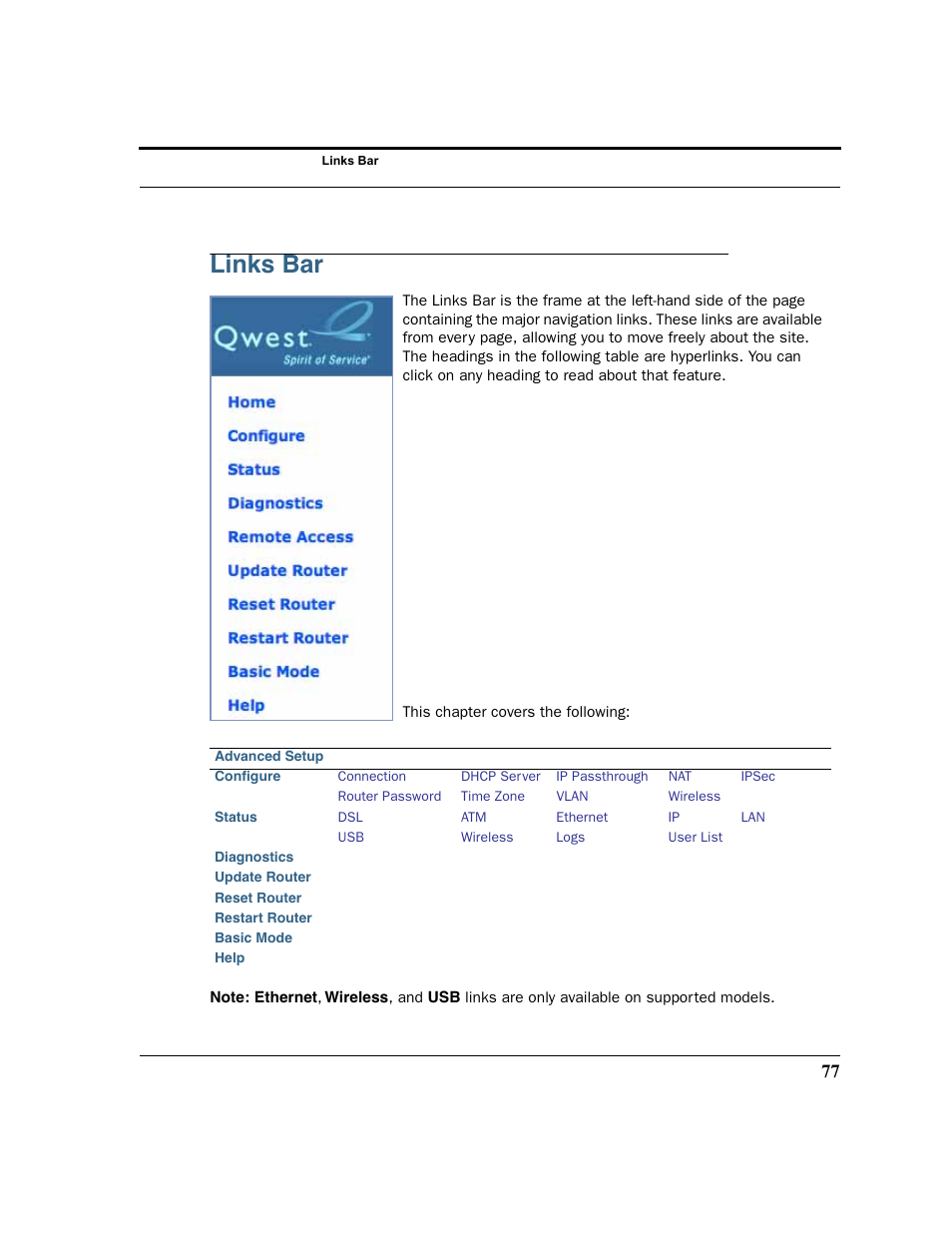 Links bar | Motorola 3347 User Manual | Page 77 / 351