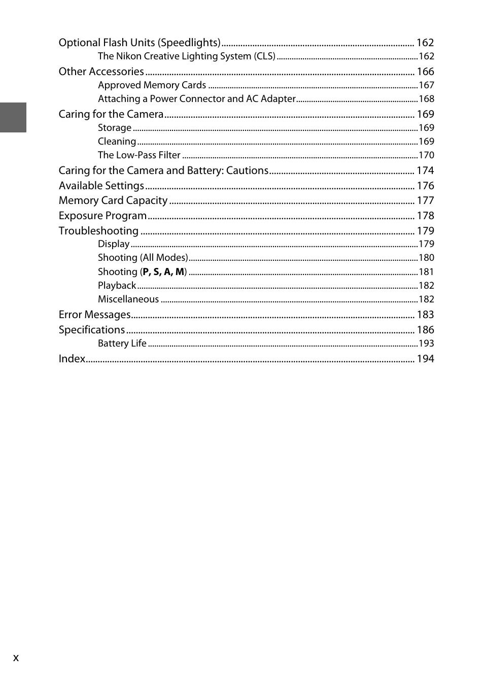 Nikon D3000 User Manual | Page 12 / 216