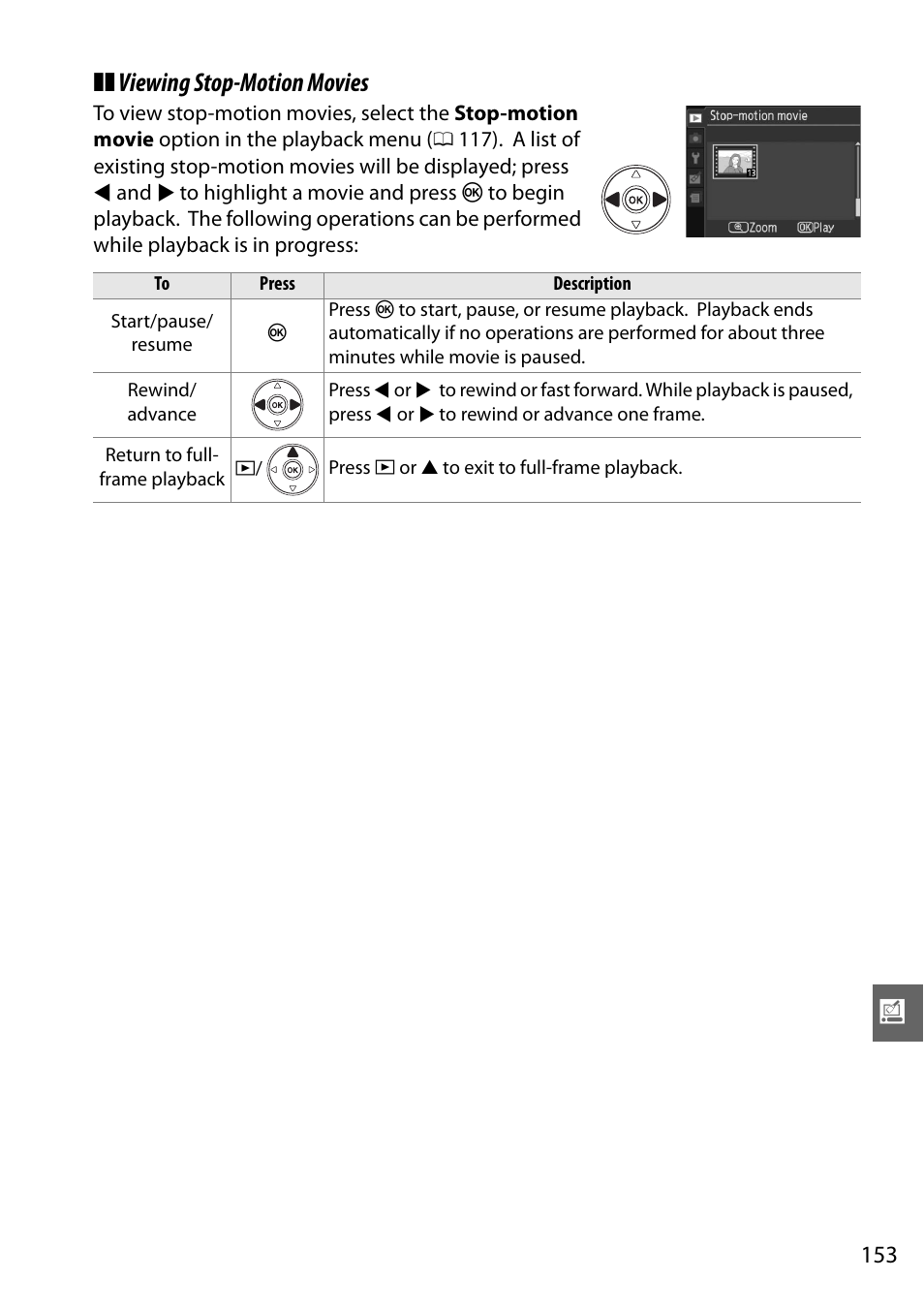 Viewing stop-motion movies | Nikon D3000 User Manual | Page 171 / 216