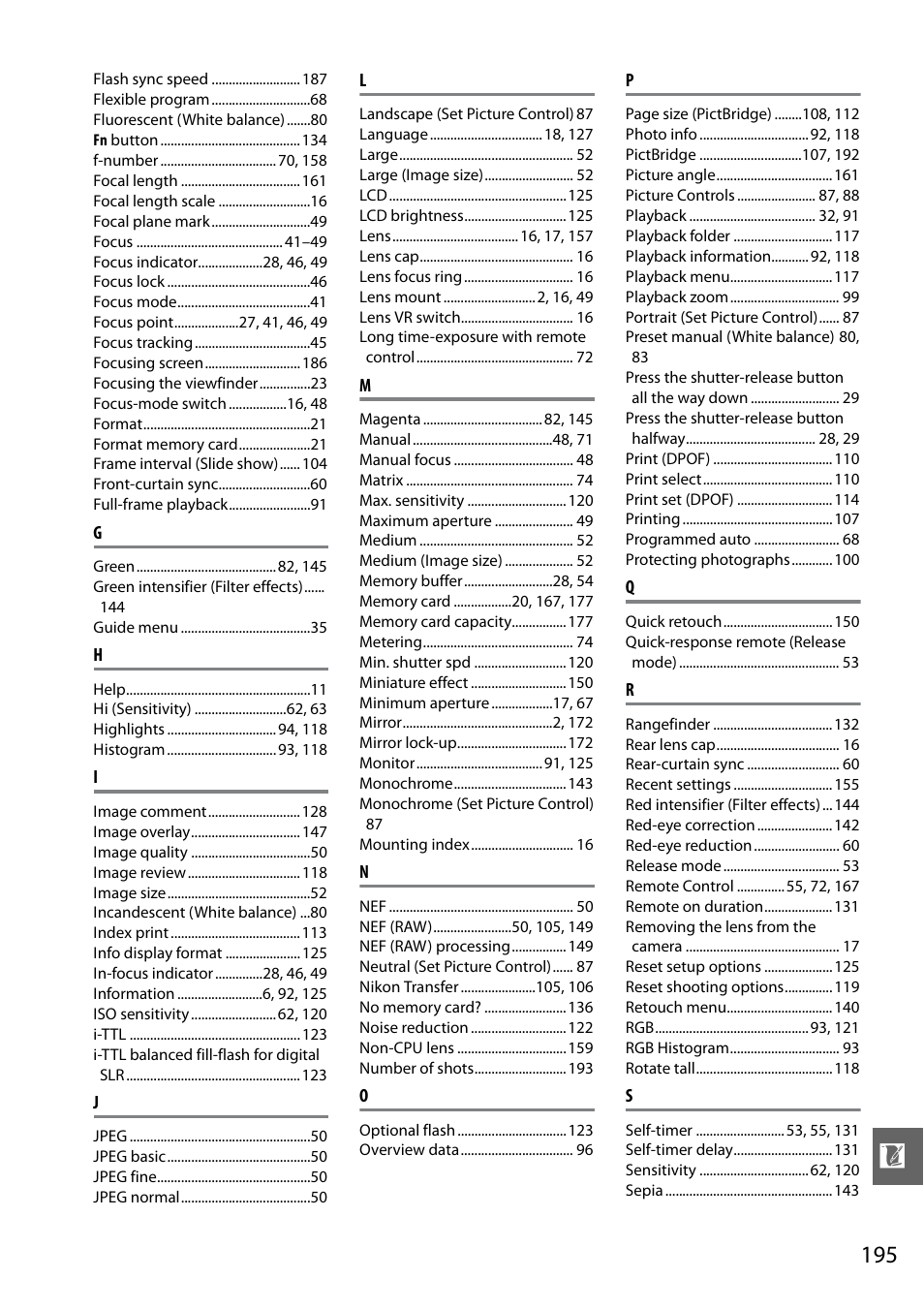 Nikon D3000 User Manual | Page 213 / 216