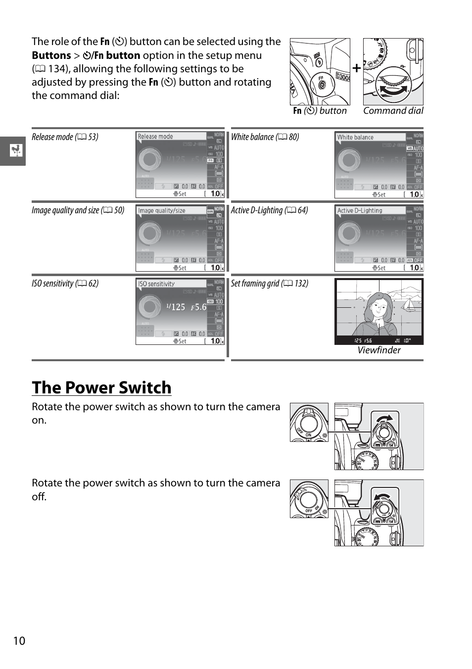 The power switch | Nikon D3000 User Manual | Page 28 / 216