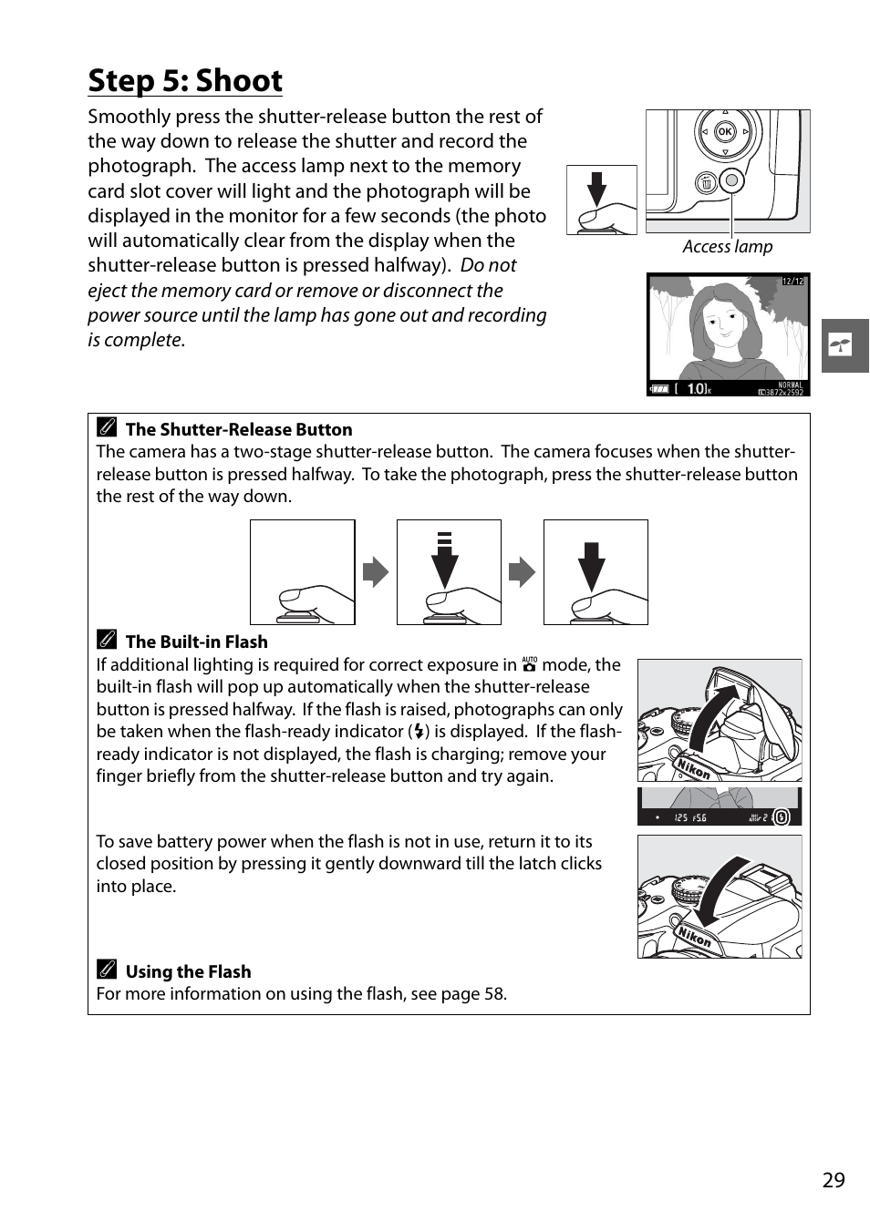 Step 5: shoot | Nikon D3000 User Manual | Page 47 / 216