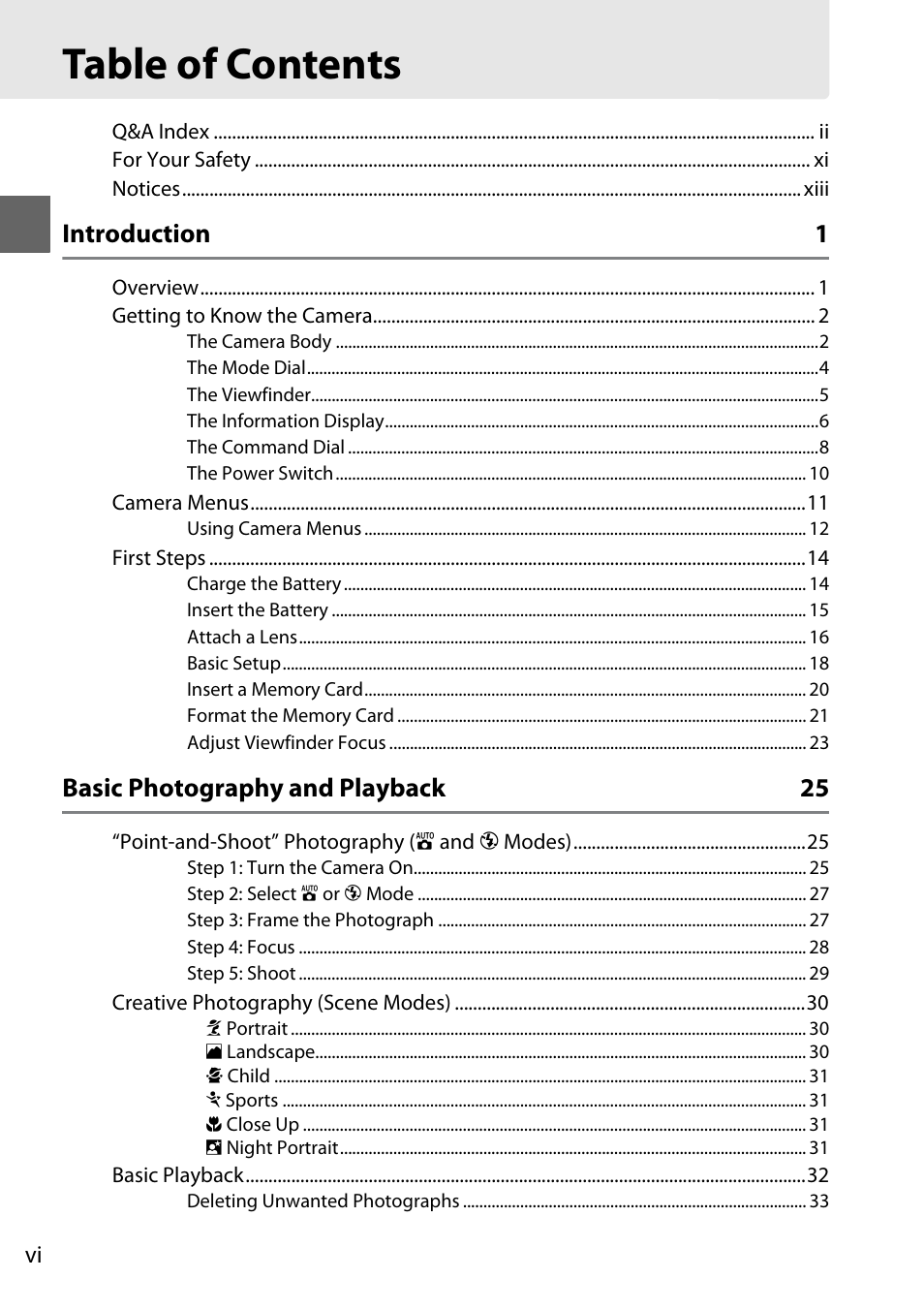 Nikon D3000 User Manual | Page 8 / 216