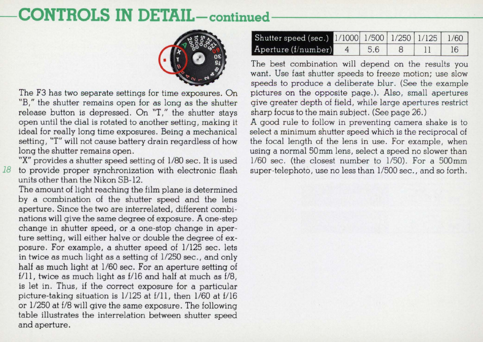 Set the lens aperture | Nikon F3 User Manual | Page 18 / 71