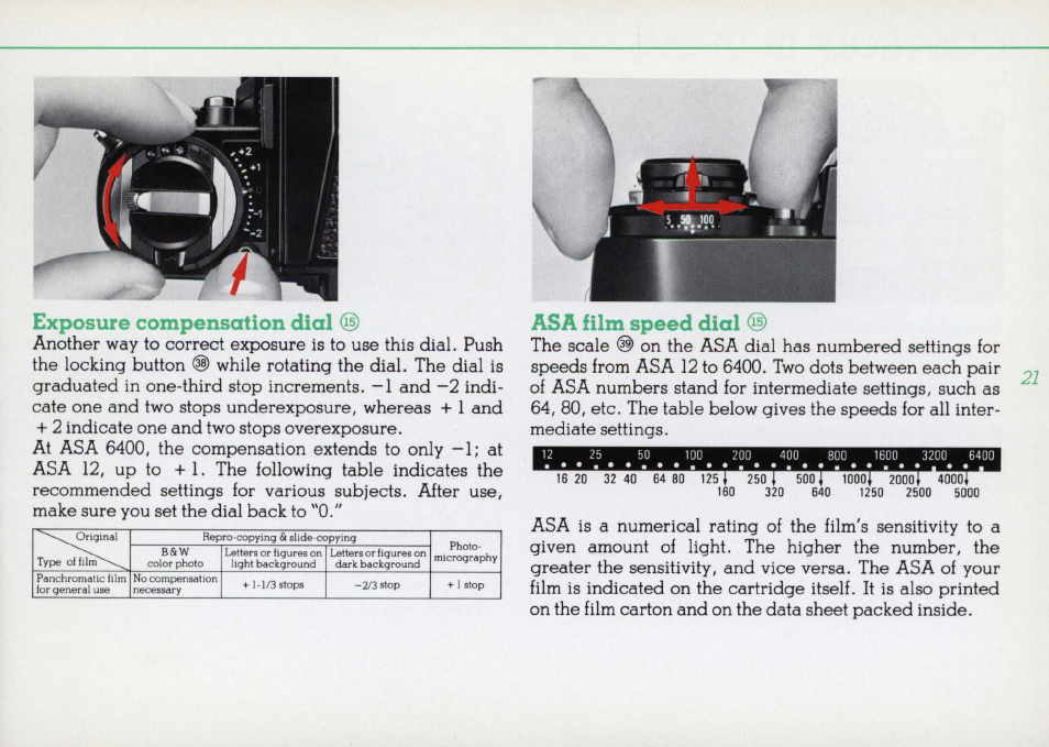 Basic operation —continued | Nikon F3 User Manual | Page 21 / 71