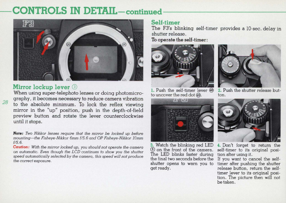 Exposure compensation dial | Nikon F3 User Manual | Page 28 / 71