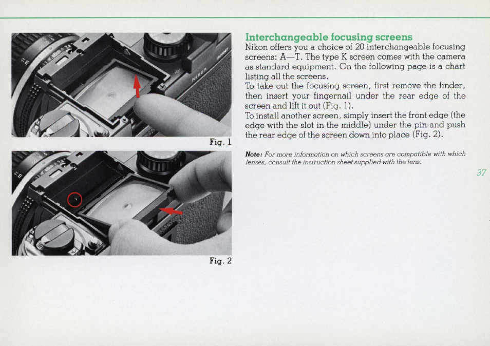 Meter coupling lever | Nikon F3 User Manual | Page 37 / 71