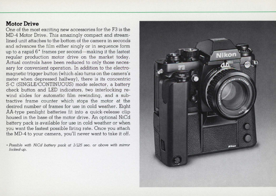 Controls in detail —continued, Self-timer, Mirror lockup lever | Nikon F3 User Manual | Page 39 / 71