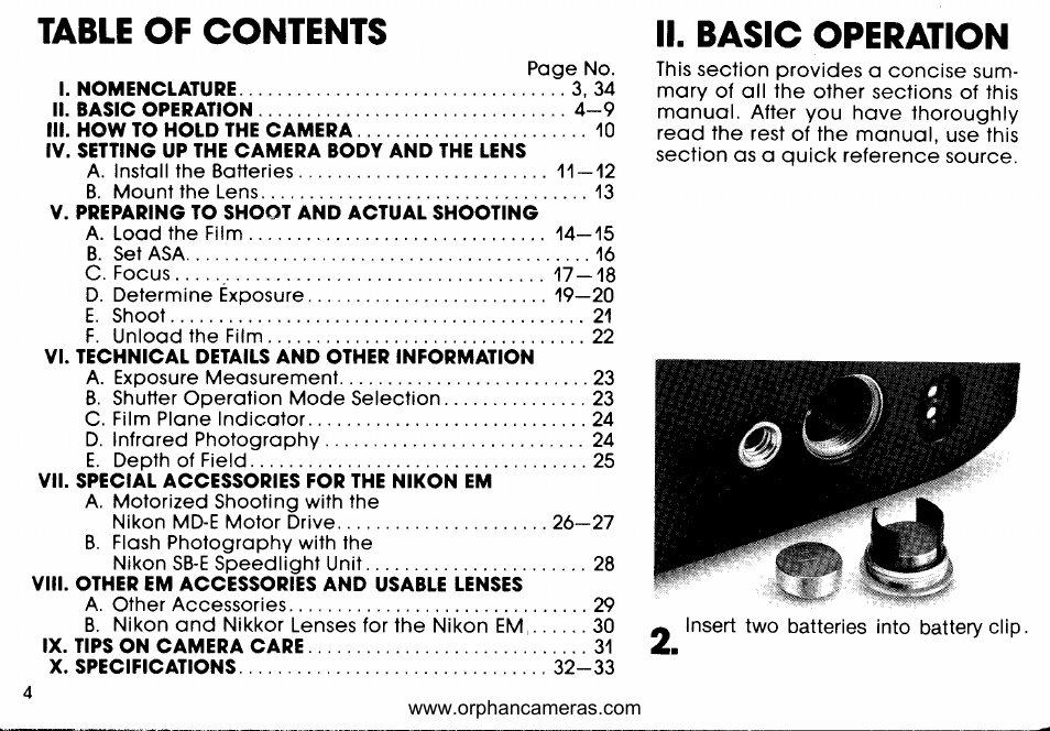 Nikon EM User Manual | Page 4 / 34