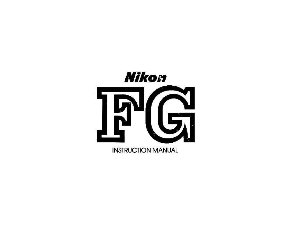 Nikon FG User Manual | 34 pages