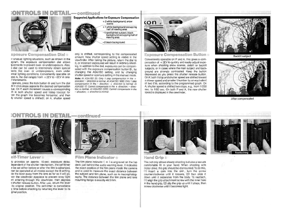 Nikoh and nikkor lenses for the nikon fc, M90(l/90 sec.), В (bulb) | Exposure measuring system | Nikon FG User Manual | Page 12 / 34