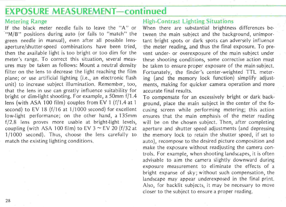 Nikon fe User Manual | Page 28 / 49