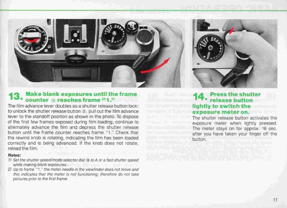 40 camera, Back, 4 ^ take p film slack | Set the asa/iso film ' speed ring h, Basic operation, Continued | Nikon fe2 User Manual | Page 11 / 66