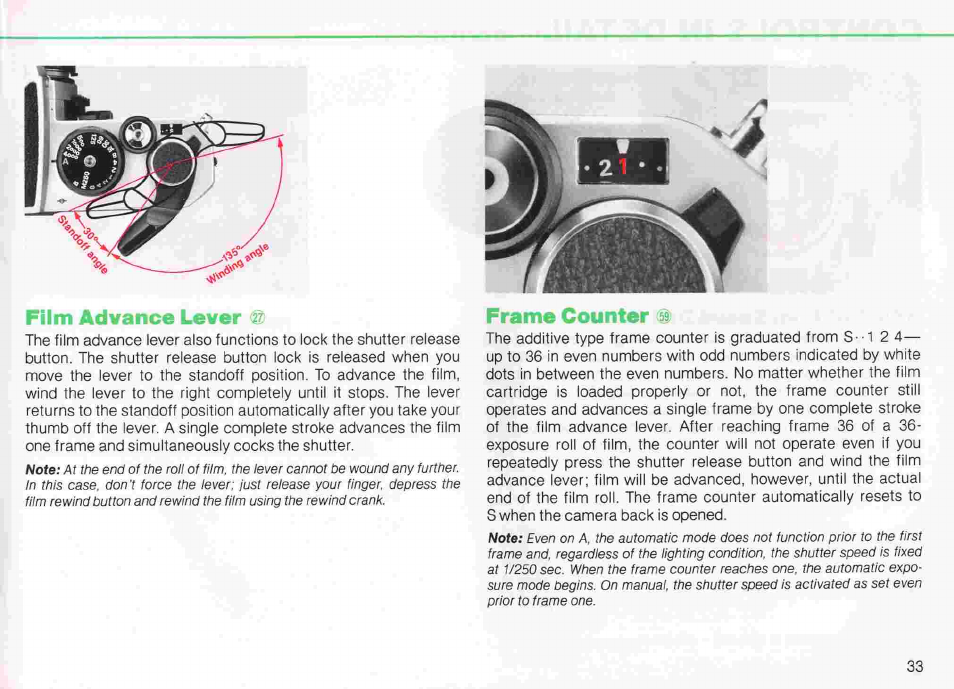 Controls detail, Continued, Shutter release button i | Nikon fe2 User Manual | Page 33 / 66