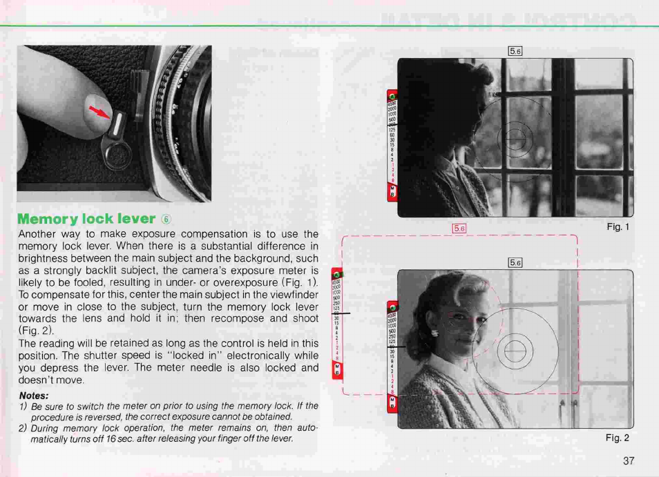 Suggested applications for exposure compensation, Exposure compensation dial 4o | Nikon fe2 User Manual | Page 37 / 66
