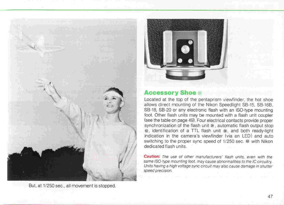 Flash photography | Nikon fe2 User Manual | Page 47 / 66
