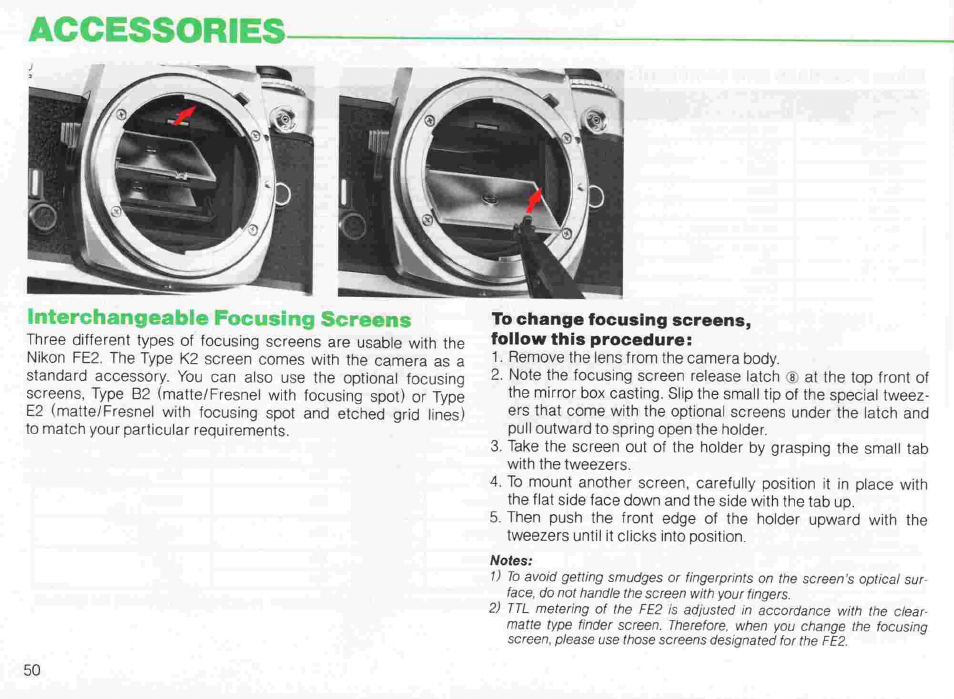 Flash photography, Continued, Viewfinder ready-light i | Nikon fe2 User Manual | Page 50 / 66