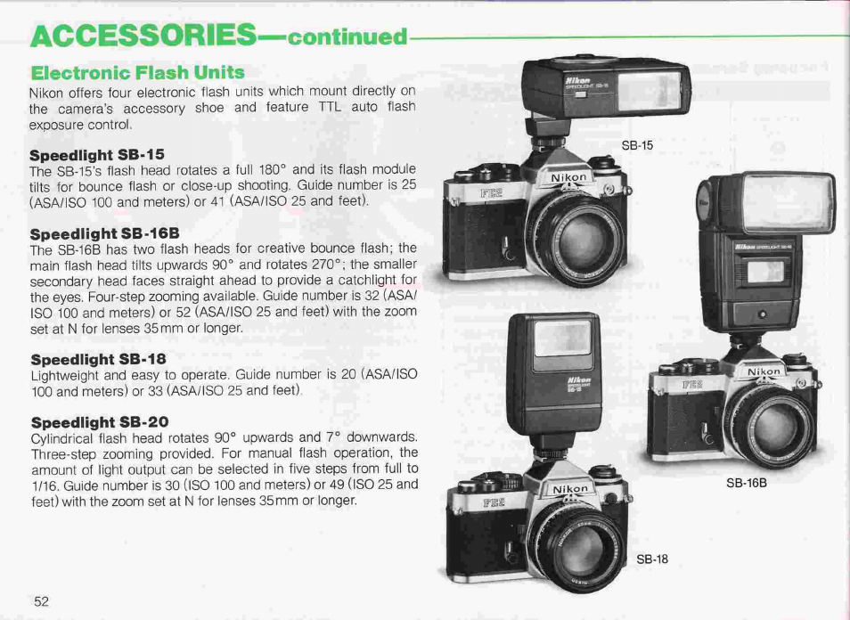 To change focusing screens, Accessories, Interchangeable focusing screens | Nikon fe2 User Manual | Page 52 / 66