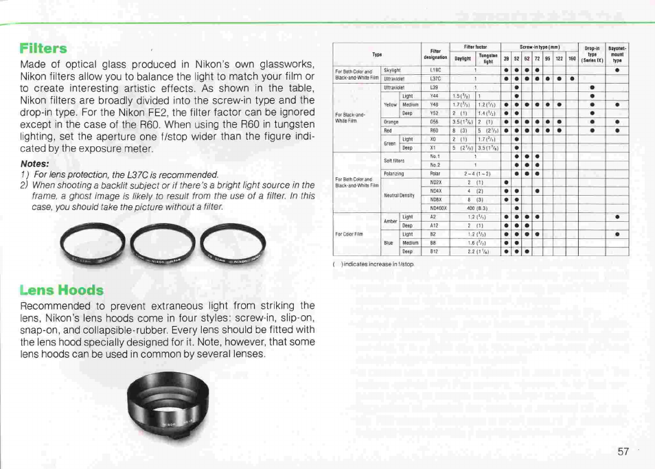 Anti-cold battery pack db-2, Cable release ar-3 | Nikon fe2 User Manual | Page 57 / 66
