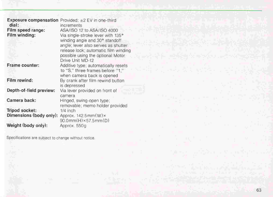 Nikon fe2 User Manual | Page 63 / 66