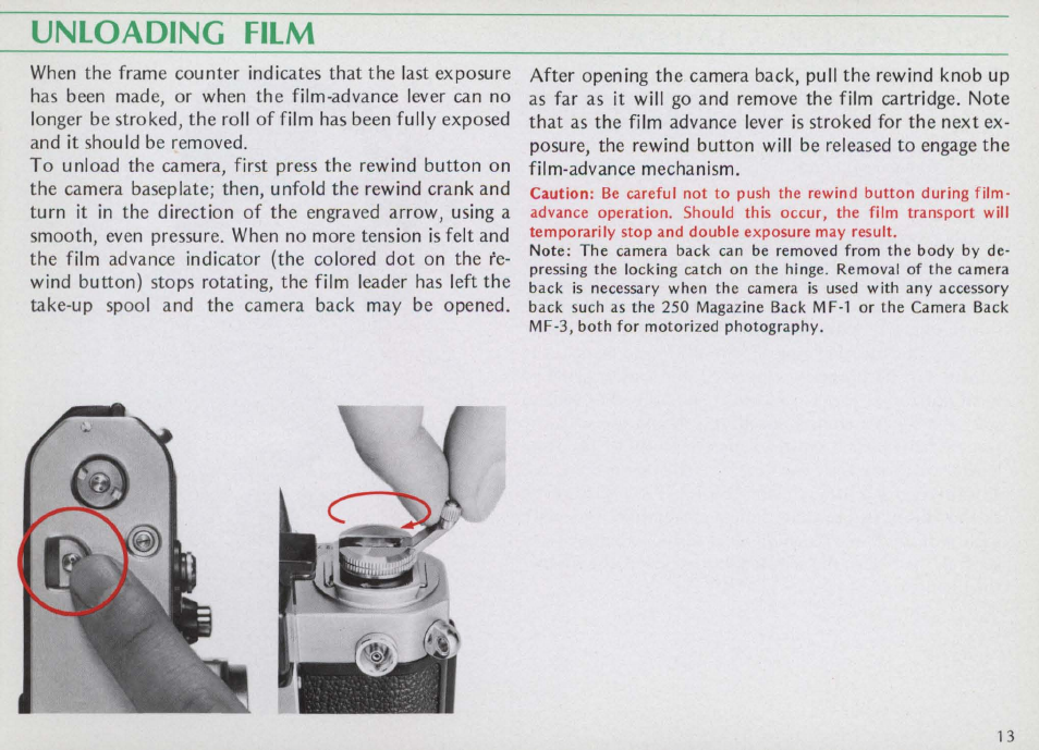 Preparation for use—continued | Nikon f2 User Manual | Page 13 / 70