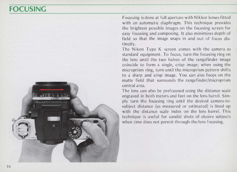 Operation of camera controls | Nikon f2 User Manual | Page 16 / 70