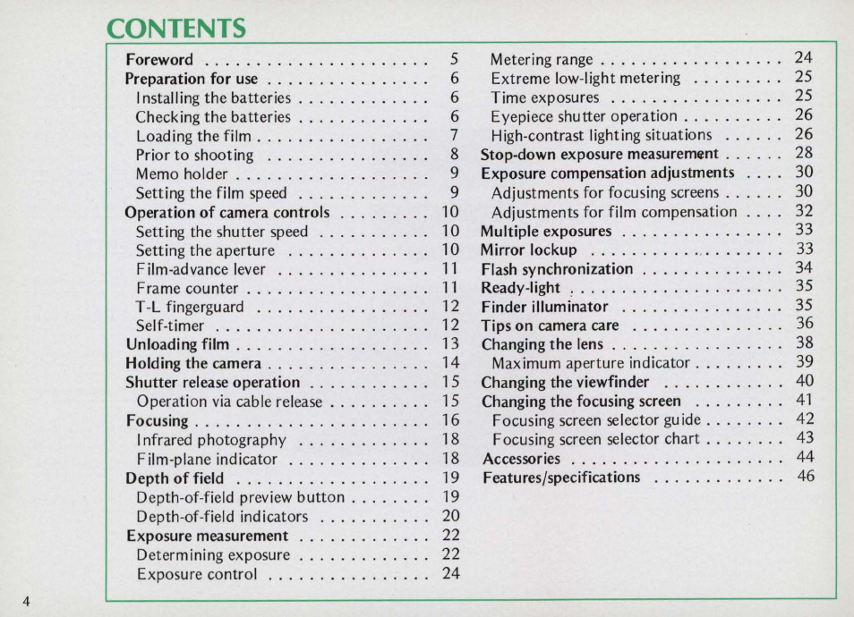 Nikon f2 User Manual | Page 4 / 70