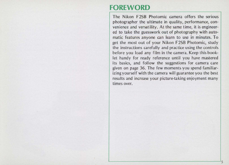 Nikon f2 User Manual | Page 5 / 70