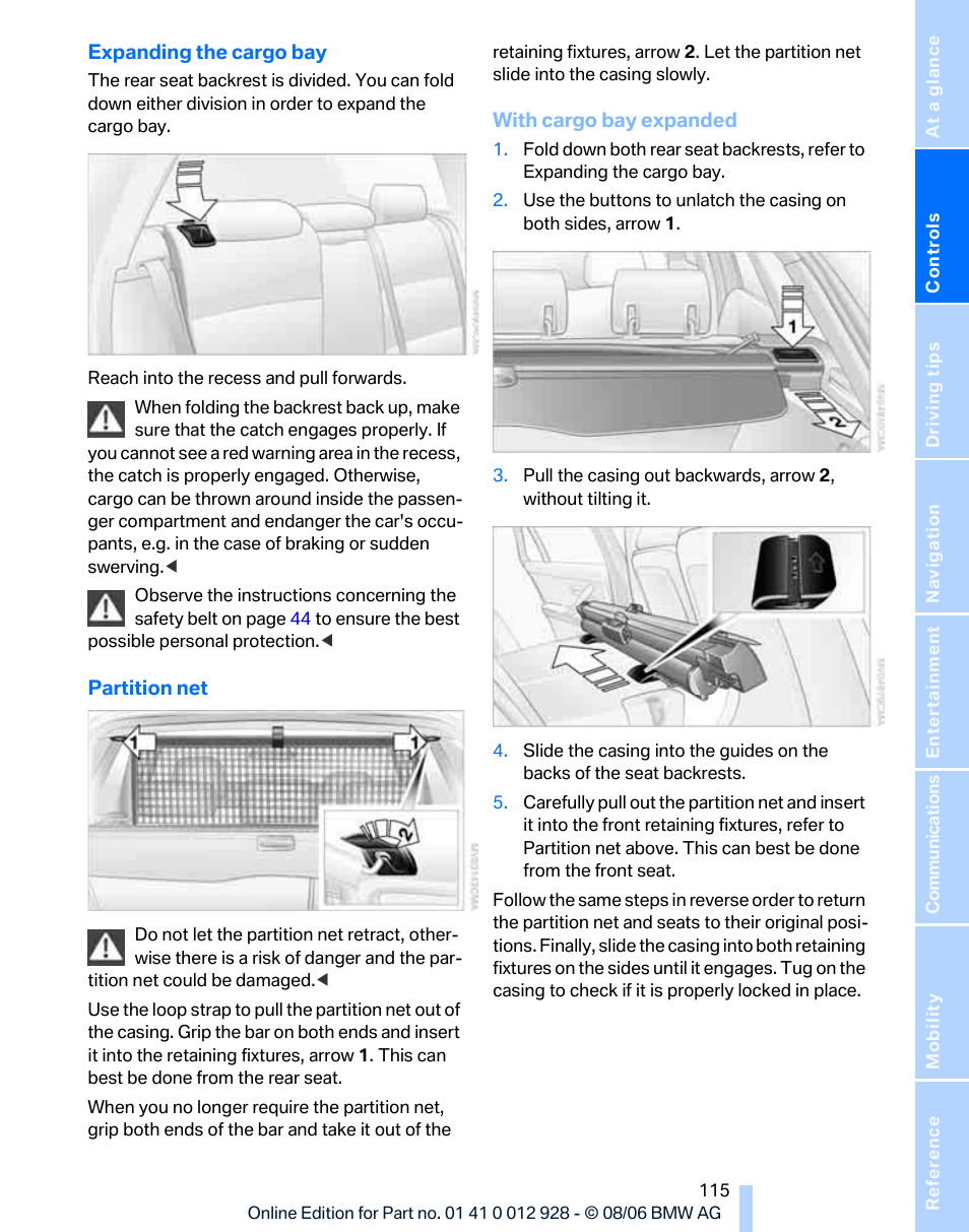 BMW 2007 bmw 328i User Manual | Page 117 / 268