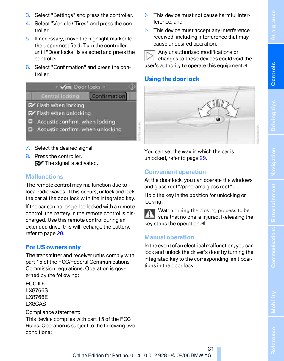 BMW 2007 bmw 328i User Manual | Page 33 / 268