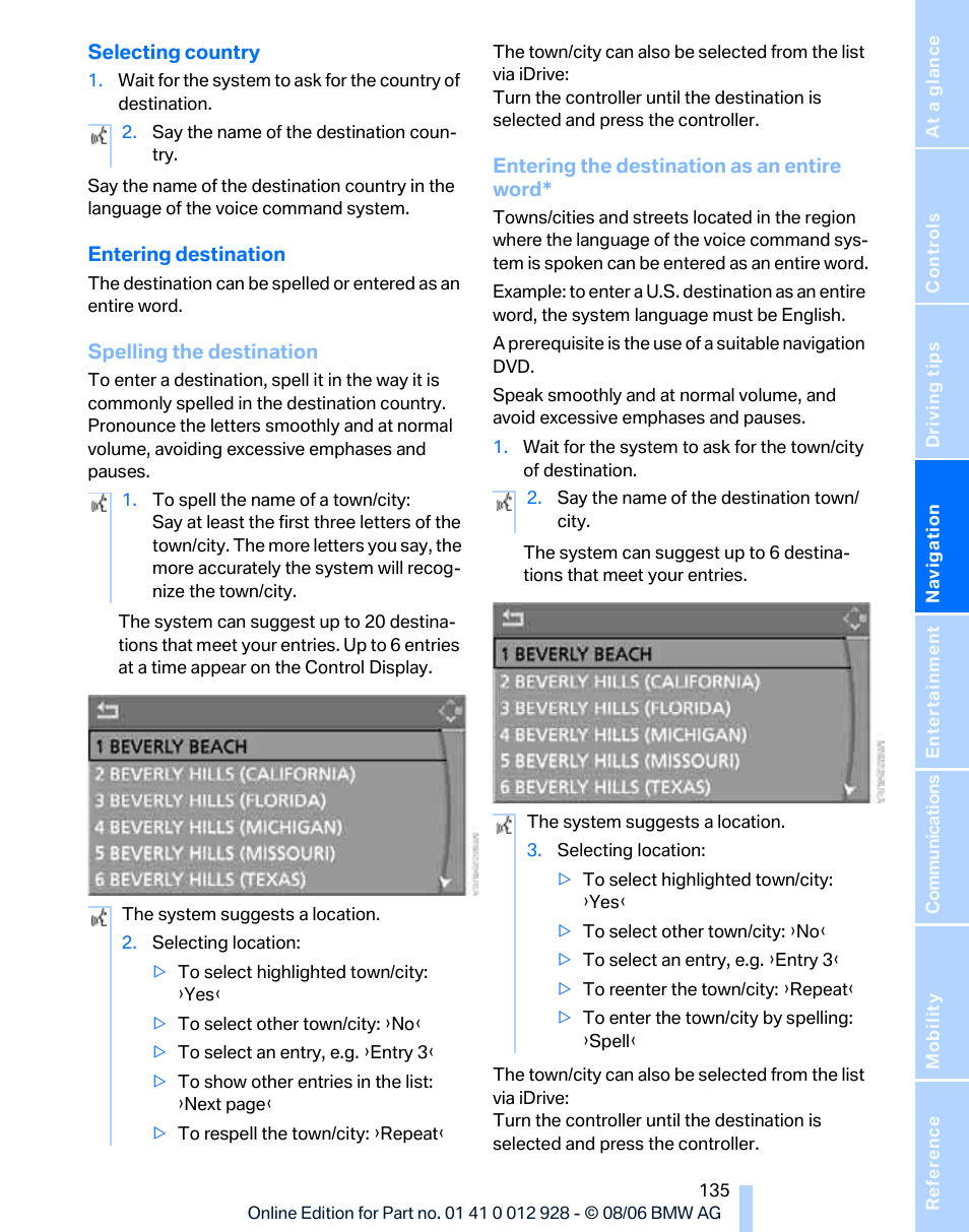 BMW 2007 bmw 328i User Manual | Page 137 / 268