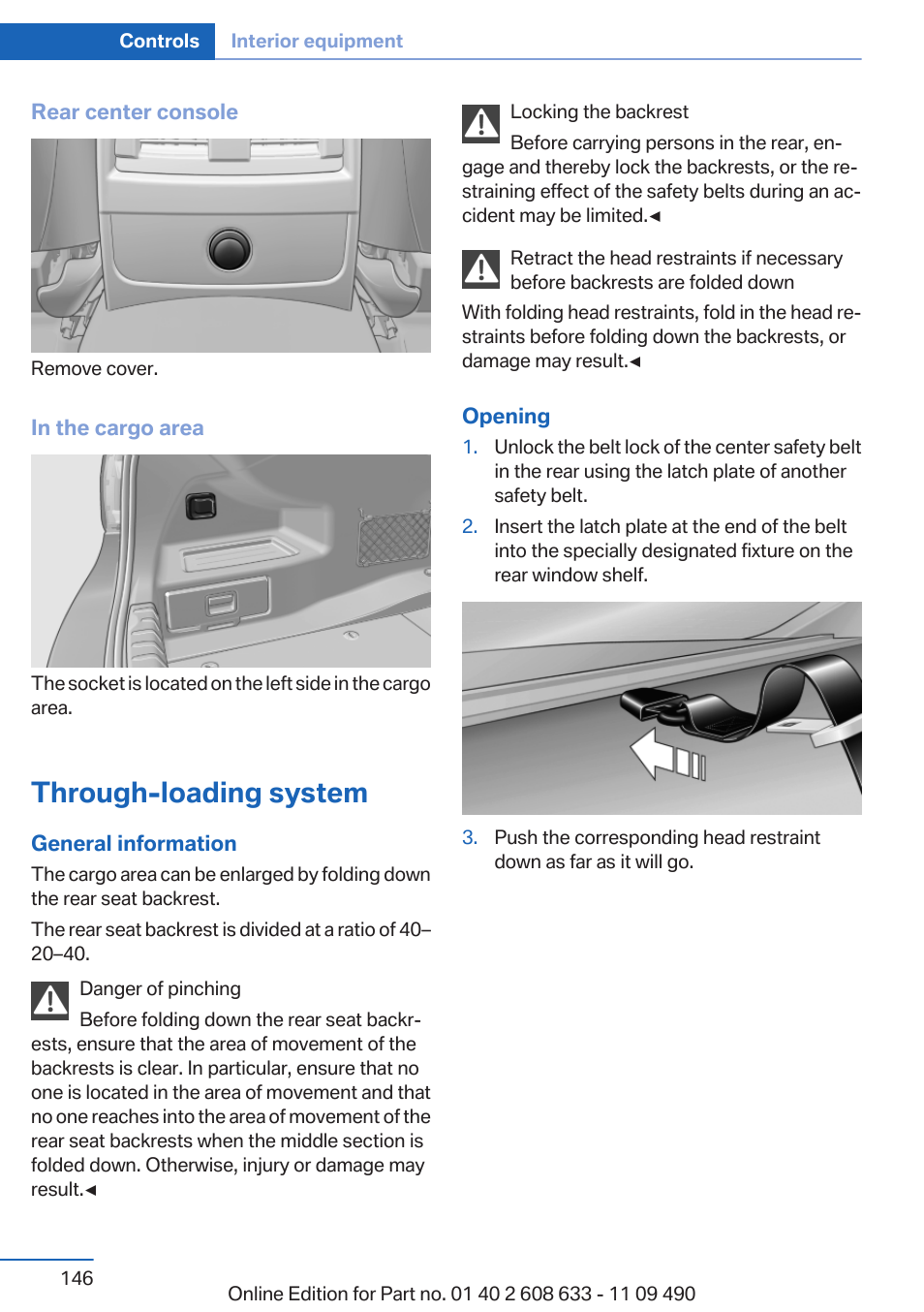 Through-loading system | BMW 2007 bmw 328i User Manual | Page 146 / 325