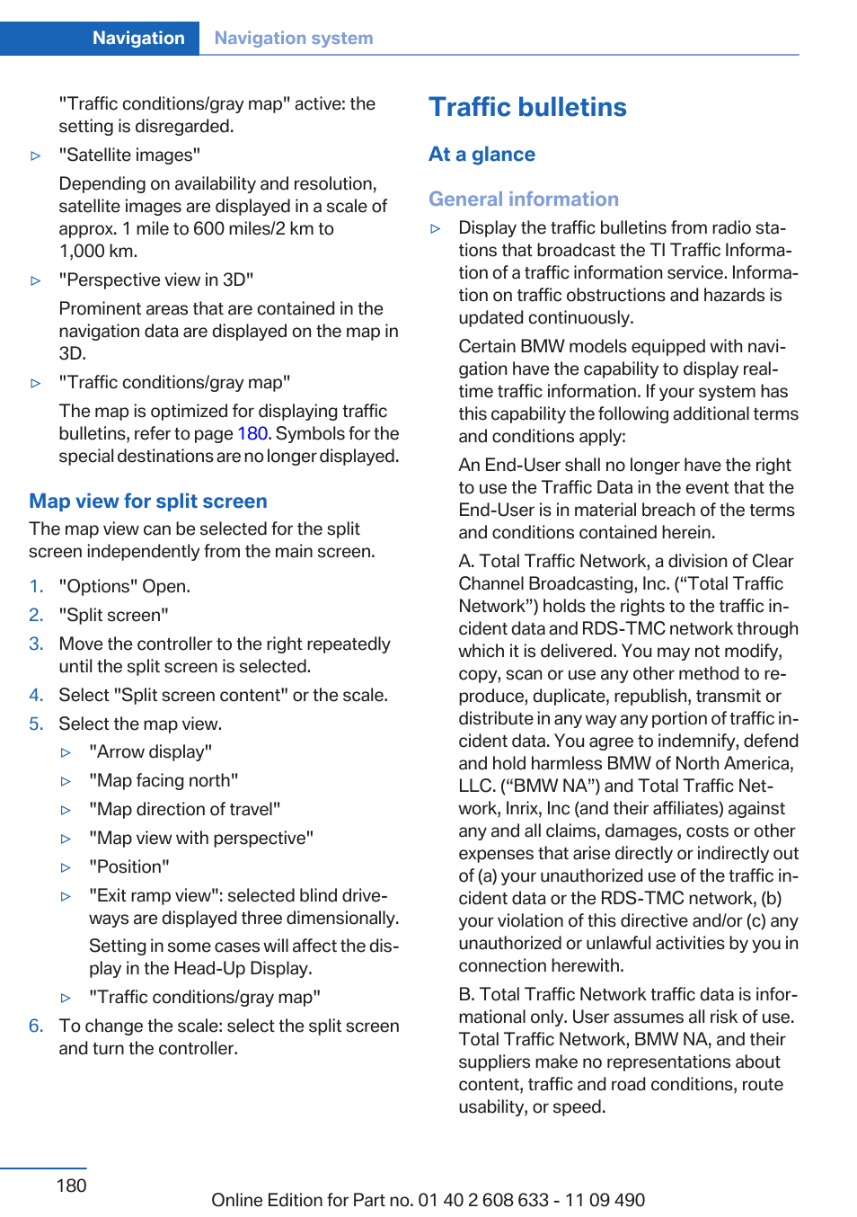 Traffic bulletins | BMW 2007 bmw 328i User Manual | Page 180 / 325