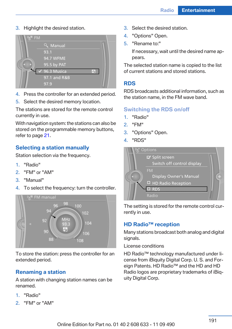 BMW 2007 bmw 328i User Manual | Page 191 / 325