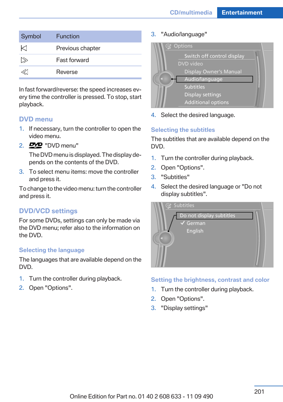 BMW 2007 bmw 328i User Manual | Page 201 / 325