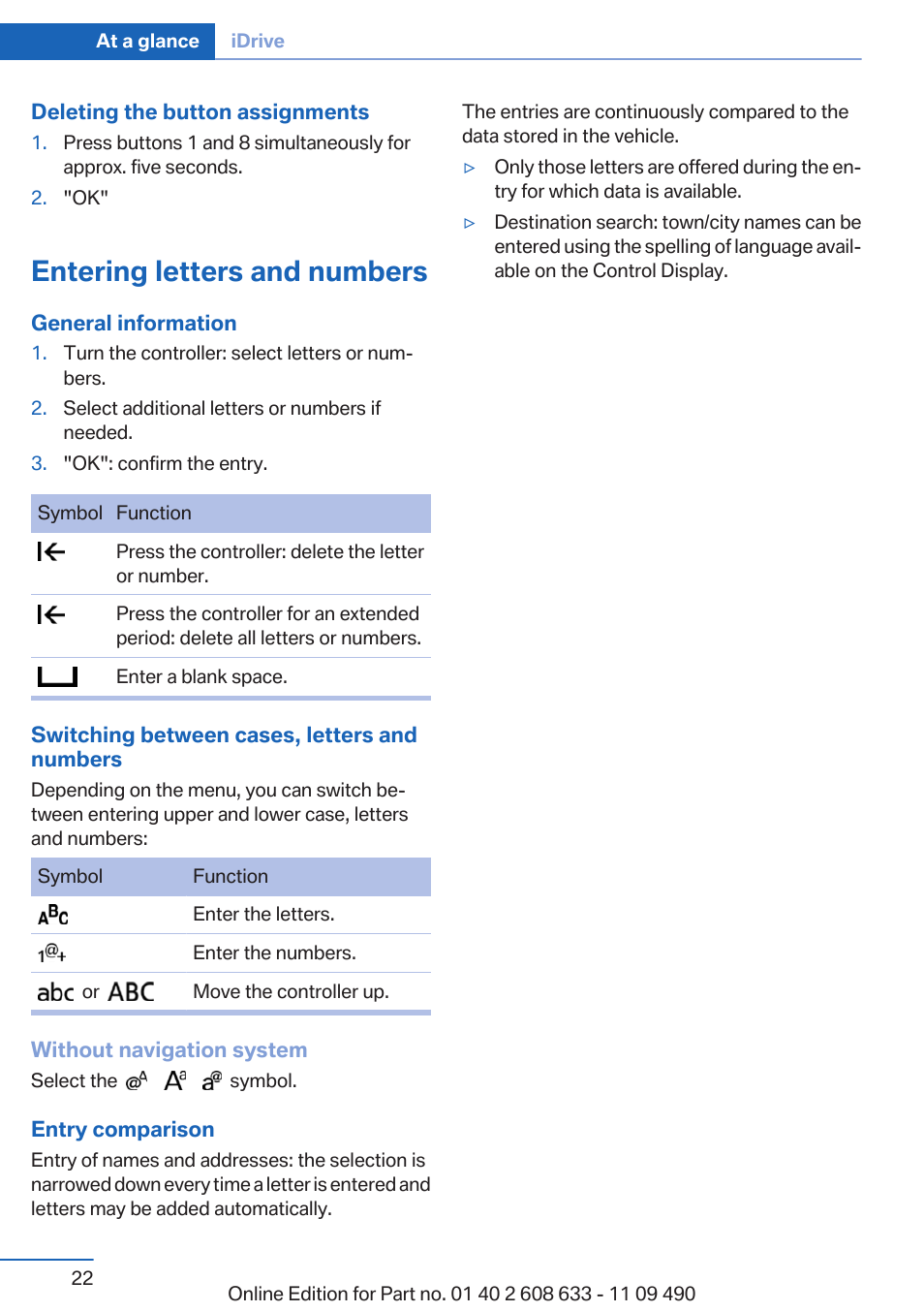 Entering letters and numbers | BMW 2007 bmw 328i User Manual | Page 22 / 325