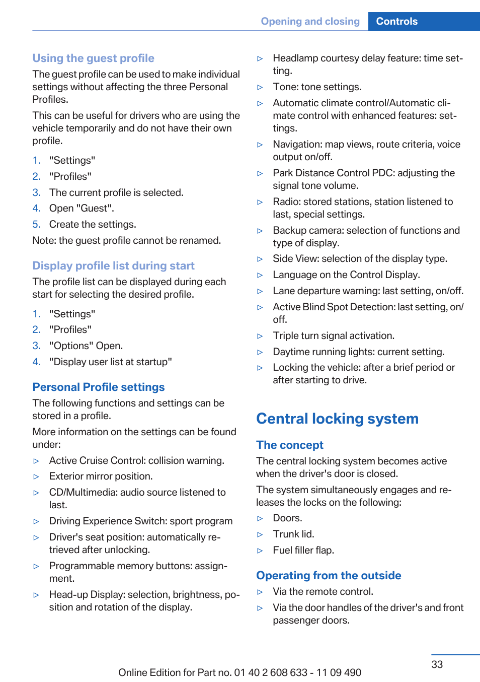 Central locking system | BMW 2007 bmw 328i User Manual | Page 33 / 325