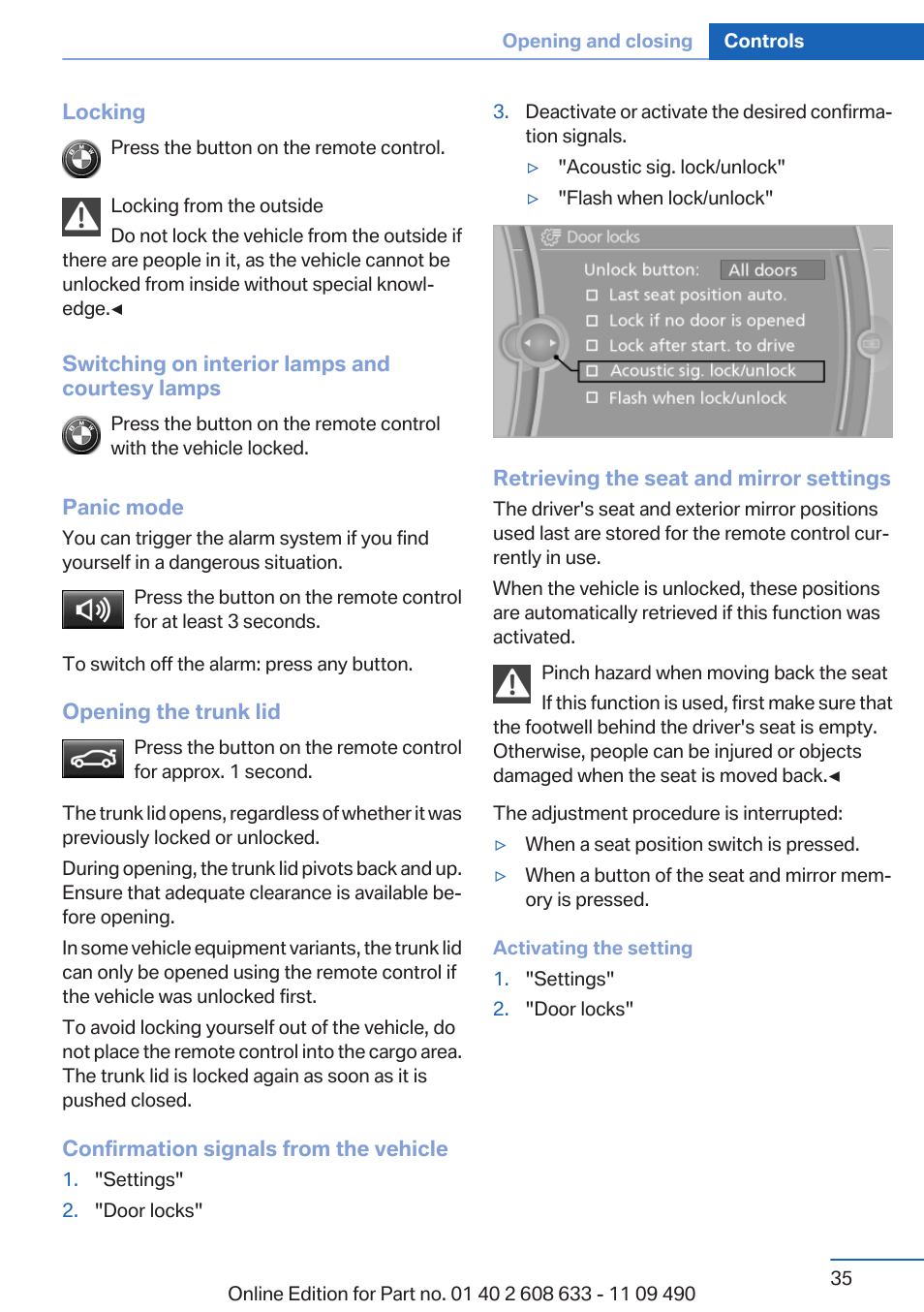 BMW 2007 bmw 328i User Manual | Page 35 / 325